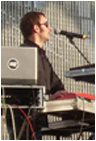 on stage